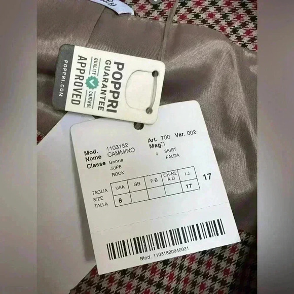 NEW Persona By Marina Rinaldi Cammino Plaid Houndstooth Pencil Skirt | Women’s 8 - Picture 10 of 11